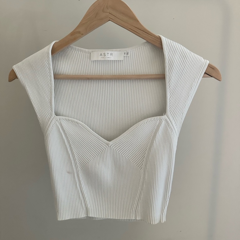 ASTR The Label White Crop Top